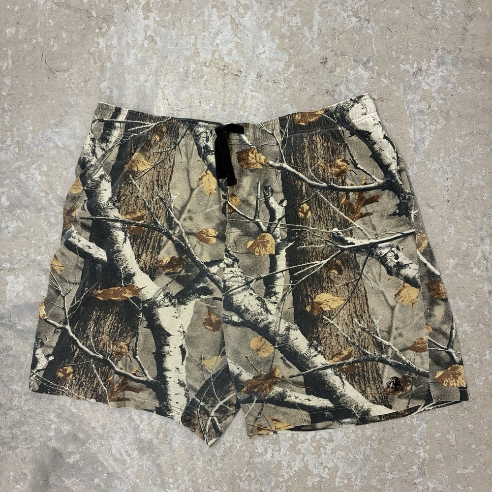 Legendary Whitetails‎ Camo Shorts Mens XL Hunting Outdoor Cotton Drawstring Y2K